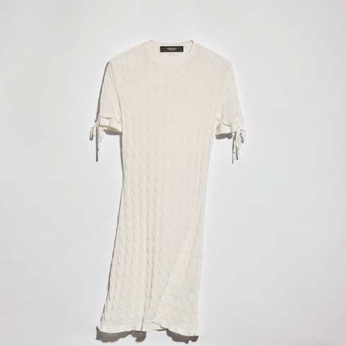 Vestido trenzado de mezcla de algodón