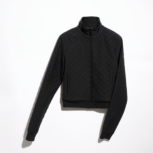 GG jersey jacquard zip jacket