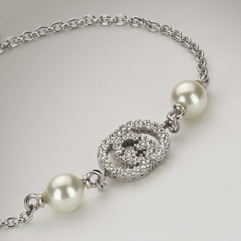 Bracciale con cristalli e perle