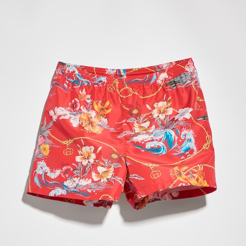 Traje de baño de popelina de poliéster con estampado