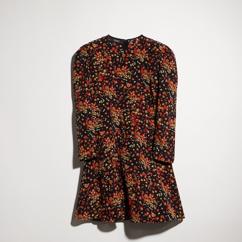 Robe en soie imprimée