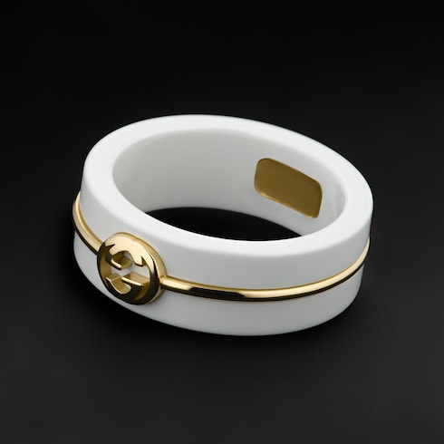 Bague en zircone Gucci Interlocking