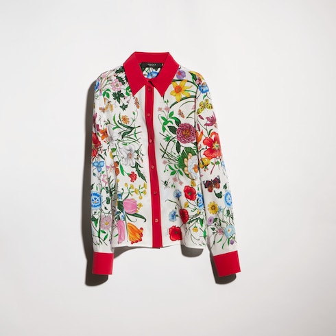 Bluse aus Seide mit Print