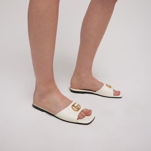Mules à glissière avec Double G pour femme