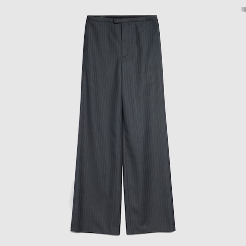 Pinstripe wool pants