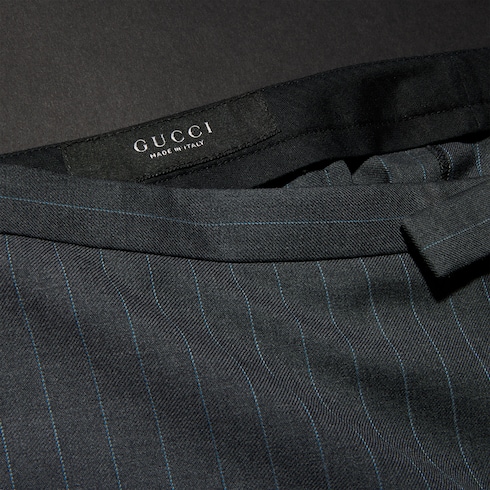 Pinstripe wool pants