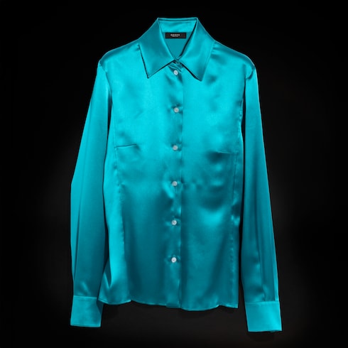 Chemise en satin de soie