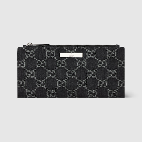 GUCCI プラーク ロング ウォレット ・ブラック GGデニム | GUCCI公式
