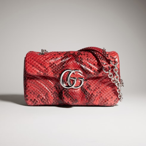 GG Marmont python mini shoulder bag