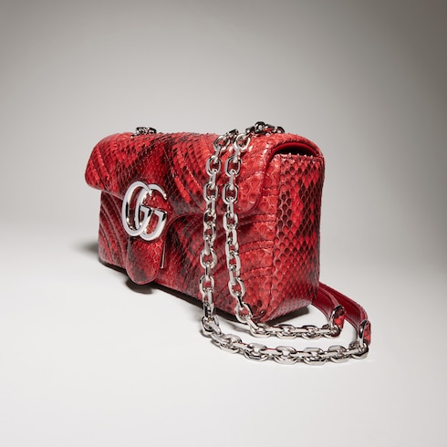 GG Marmont python mini shoulder bag