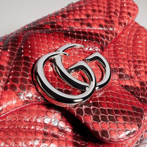 GG Marmont python small shoulder bag