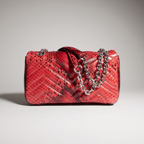 GG Marmont python mini shoulder bag