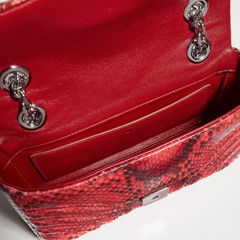GG Marmont python small shoulder bag