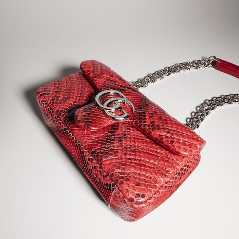 GG Marmont python mini shoulder bag