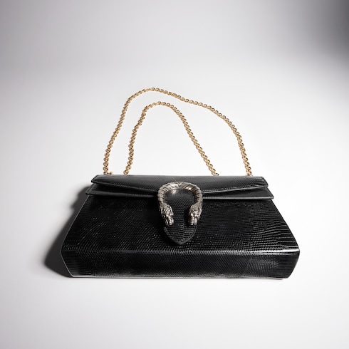 Mittelgroße Dionysus Schultertasche aus Eidechsenleder