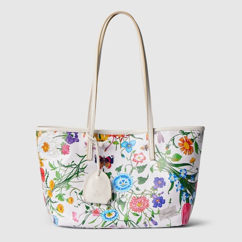 Gucci Tribeca small tote bag in white and multicolor canvas