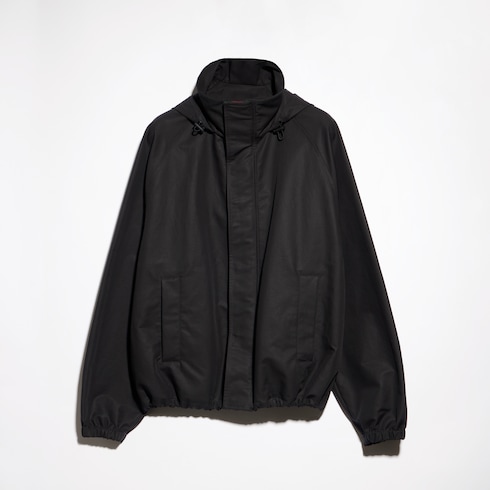 Compact cotton canvas zip jacket