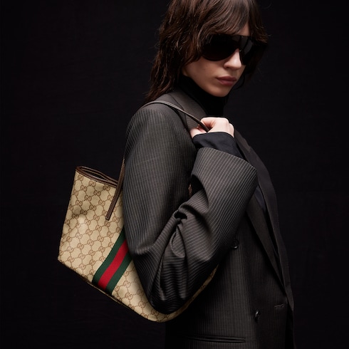 Gucci Tribeca系列小号托特包