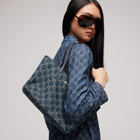 Gucci Tribeca系列小号托特包