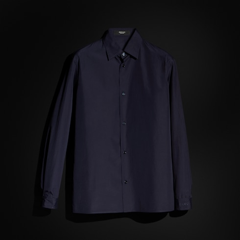 Piece dyed cotton poplin shirt