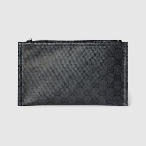 Gucci Essence Classic small pouch in black GG canvas | GUCCI® CA