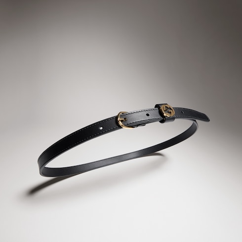 Thin belt with round buckle