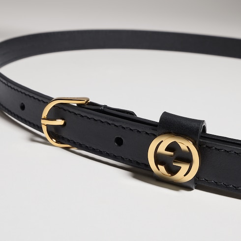 Thin belt with round buckle