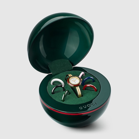 GUCCI ウォッチ バングル  メリーページ GUCCI グッチ クオーツ バングル ウォッチ 1400L シルバー x ブラック