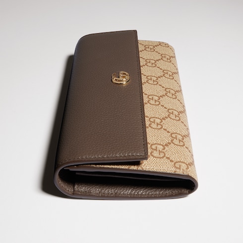 Bi-color GG Marmont continental wallet