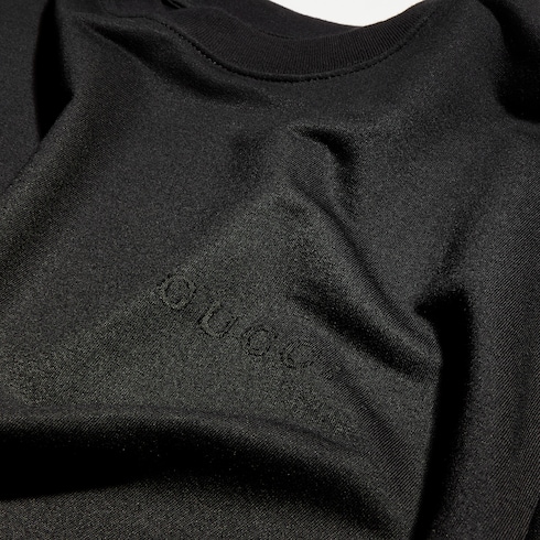 Cotton jersey T-shirt with devoré detail
