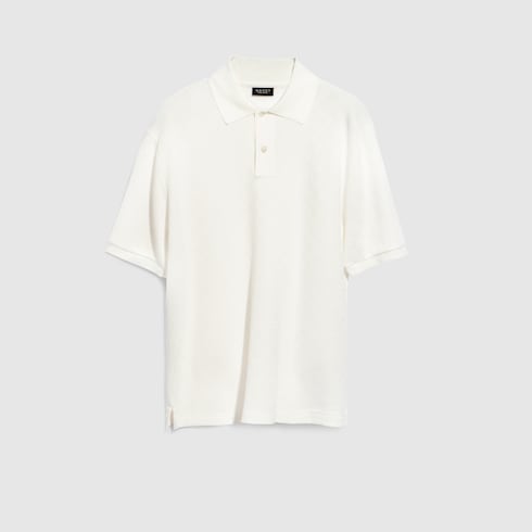 GG technical jersey jacquard polo shirt in white | GUCCI® INT