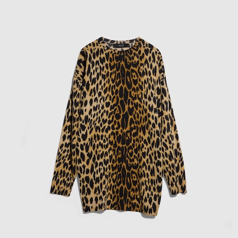 GUCCI プリント カシミアニット ドレス