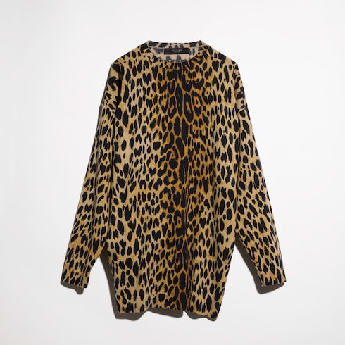 Robe en maille de cachemire imprimée