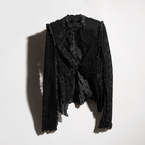 Chemise imprimée en mélange de soie