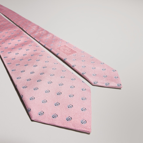 Cravate en jacquard de soie Double G