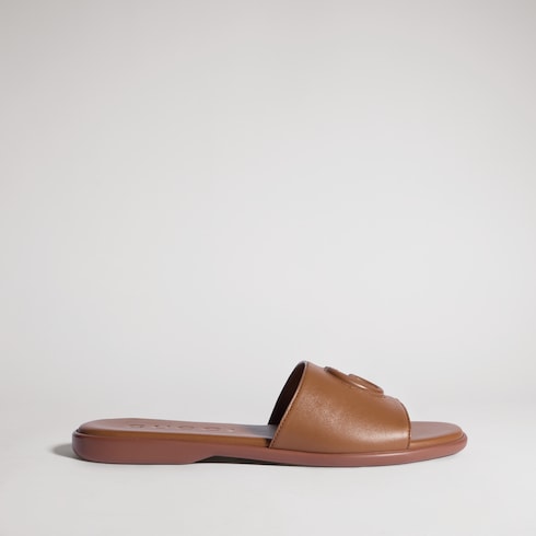 Sandalo slider donna con Doppia G