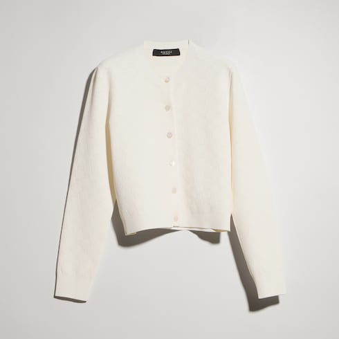 GG fine viscose jacquard cardigan
