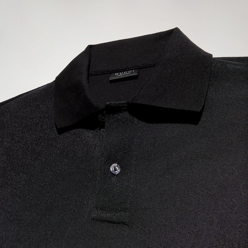 Polo in jersey tecnico GG jacquard
