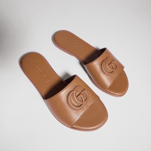 Sandalo slider donna con Doppia G