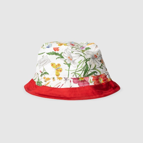 Printed silk twill bucket hat in multicolor | GUCCI® IE display picture 2