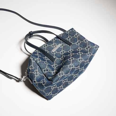 Bolsa boston pequeña con placa Gucci