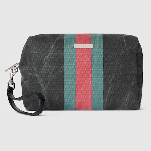 GUCCI ホルタス サニタイス Positano small pouch in black canvas | GUCCI® US