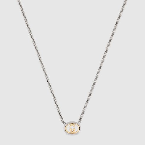 GUCCI 〔グッチ インターロッキング〕ペンダント チェーン ネックレス