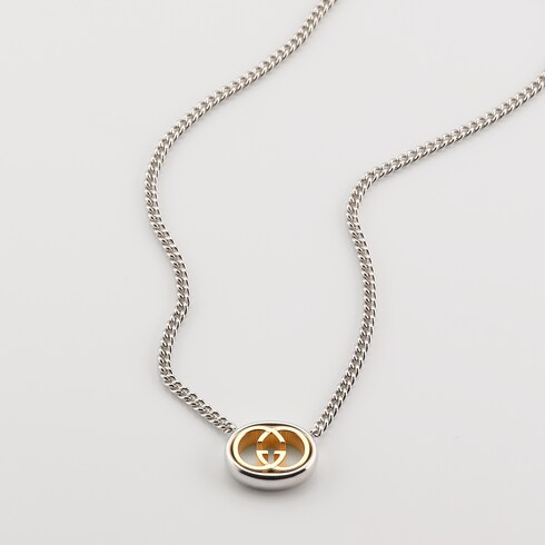 Collana a catena con pendente Gucci Interlocking