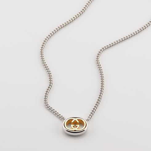 Collier à chaîne avec pendentif Gucci Interlocking