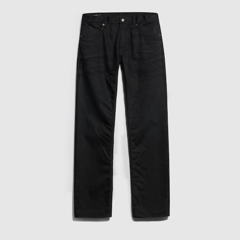 Archive GUCCI Cotton Pants Black 38 グッチ Cotton denim pants with embroidery in black | GUCCI® RO