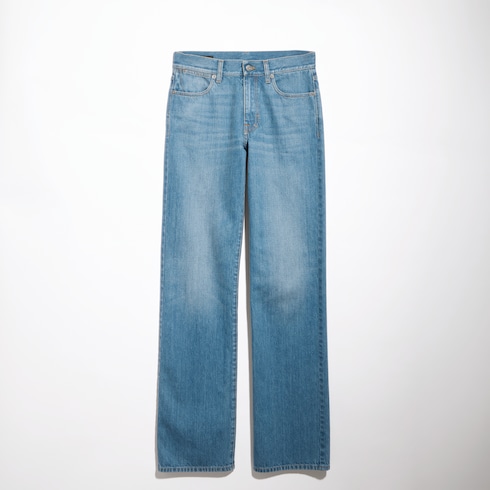 Bleached washed cotton denim pants in blue | GUCCI® US