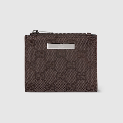 ぐっち　1105040 ぐっち 1105040 Small wallet with Gucci plaque in dark brown GG