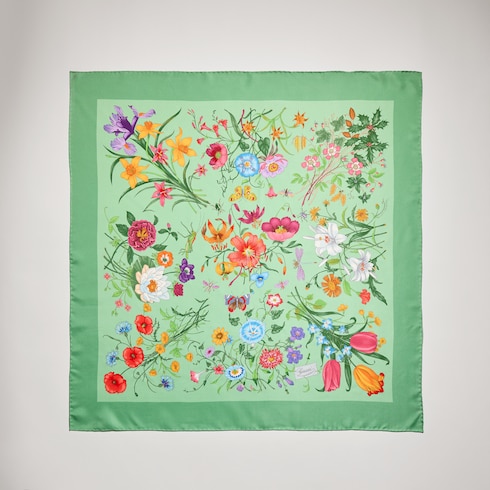 Printed silk twill carré