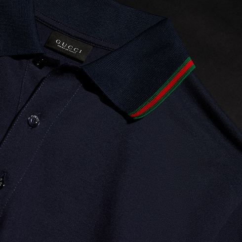 Polo de jersey de algodón en piqué